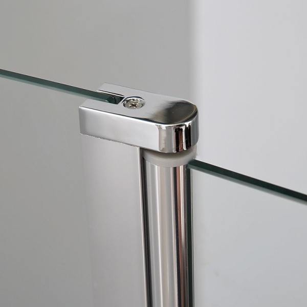 Paravan de cada pivotant Recall, sticla transparenta 6 mm, profil crom, 80 x 140 cm, Anahita - Img 2