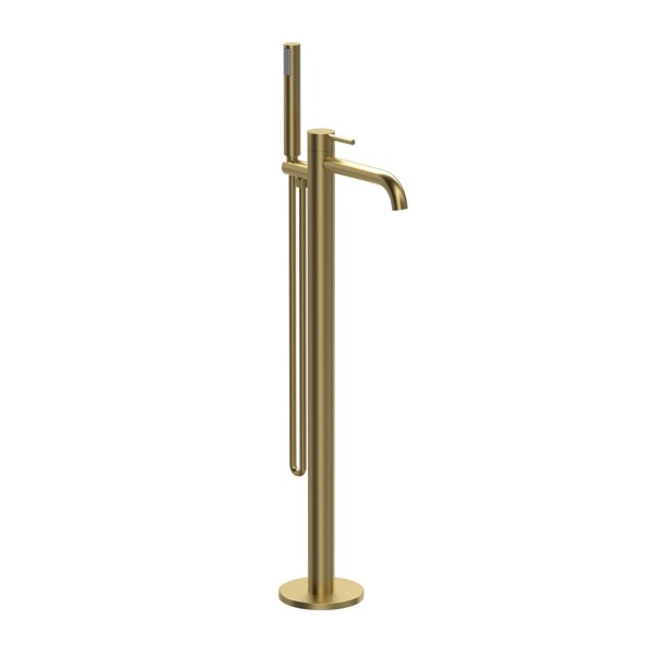 Set cada freestanding Beauty, ovala, acril, alba, 170 x 80 x 58 cm, cu baterie Slimmer gold periat, Eweca - Img 4
