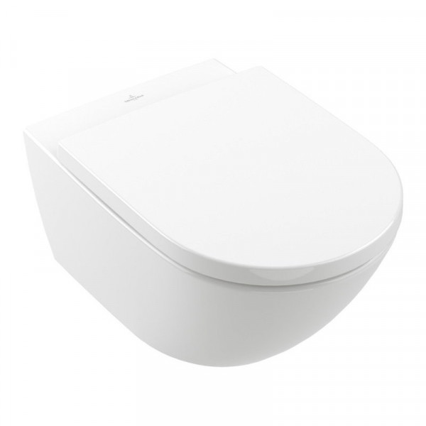 Vas WC suspendat TwistFlush cu capac Soft Close și Quick Release, 56 x 37 x 35,5 cm, alb, Subway 3.0, Villeroy&amp;Boch - Img 3