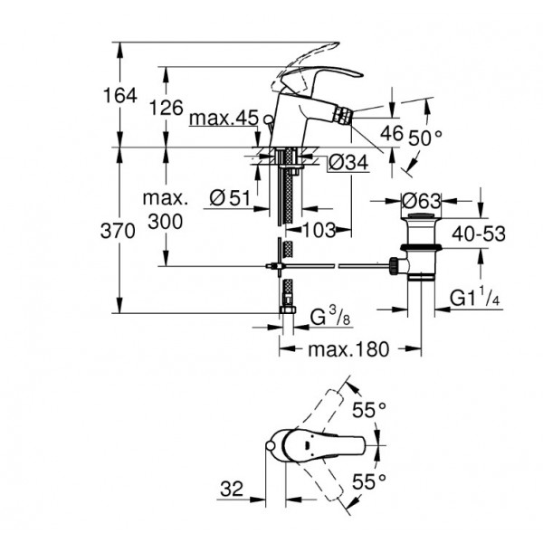 Baterie bideu Eurosmart 32929002 Grohe - Img 2