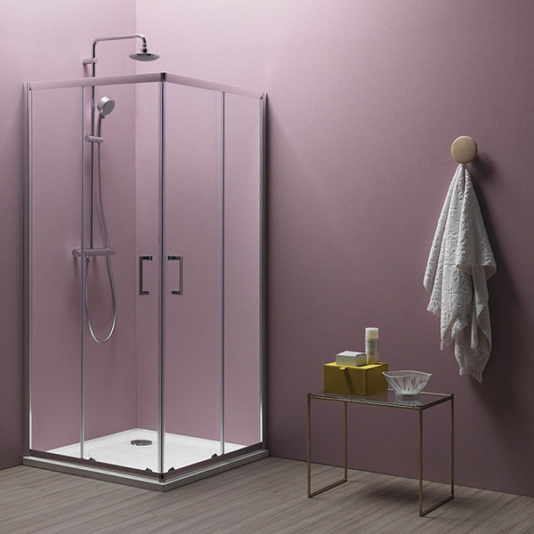 Cabina de dus Eco Quat patrata profil crom sau negru Kolpasan - Img 3