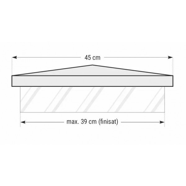 Capac stalp gard Roma smoke - 45x45x6 cm - Img 2