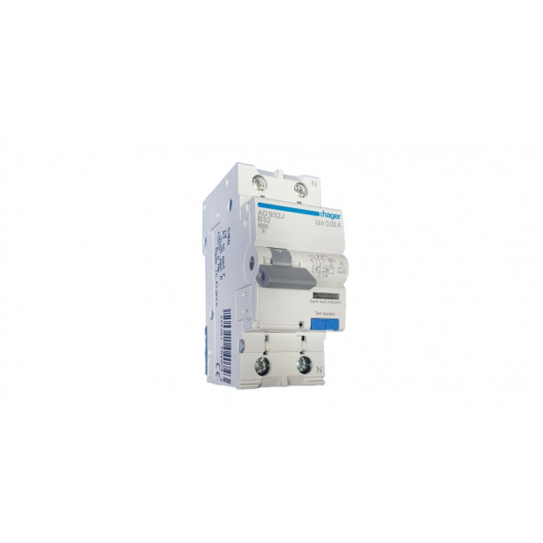Disjunctor diferential 1P+N 32A 30mA Hager