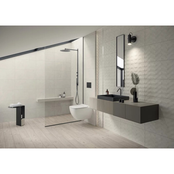 Faianta AFTERNOON SILVER STR, baie/bucatarie, interior, gri deschis mat 29.8x59.8cm - Img 2