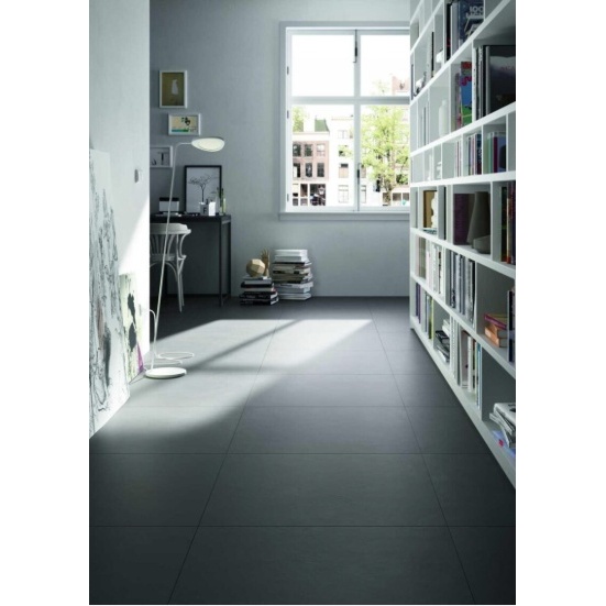 Gresie BLOCK BLACK MLJP portelanata, rectificata, interior - exterior, negru mat 60x120cm Marazzi - Img 2