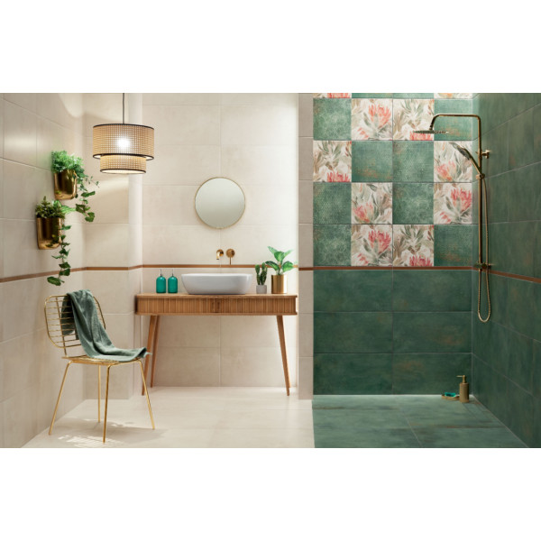 Gresie MARGOT GREEN portelanata, rectificata, verde mat, interior-exterior 59.8x59.8cm Tubadzin - Img 2