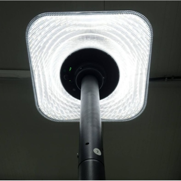 Lampa LED solara cu temperatura de culoare ajustabila, senzor, telecomanda si stalp 2.5m - Img 7