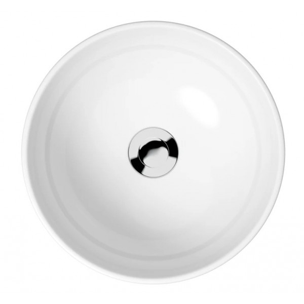 Lavoar baie pe blat MODUO, rotund alb din ceramica 35cm K116-047 Cersanit - Img 3