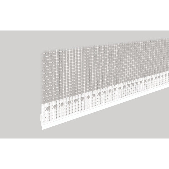 Picurator din PVC pentru profilul de soclu cu plasa 2.5ml Profigips