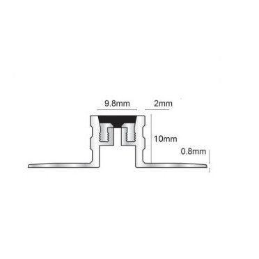 Profil de dilatatie negru din aluminiu MSA 16 2.5ML/BUC - Img 2