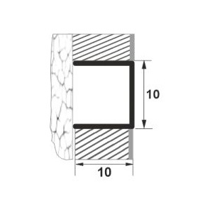 Profil U inox auriu oglinda decorativ UPI 100.137 2.44ML/BUC - Img 2