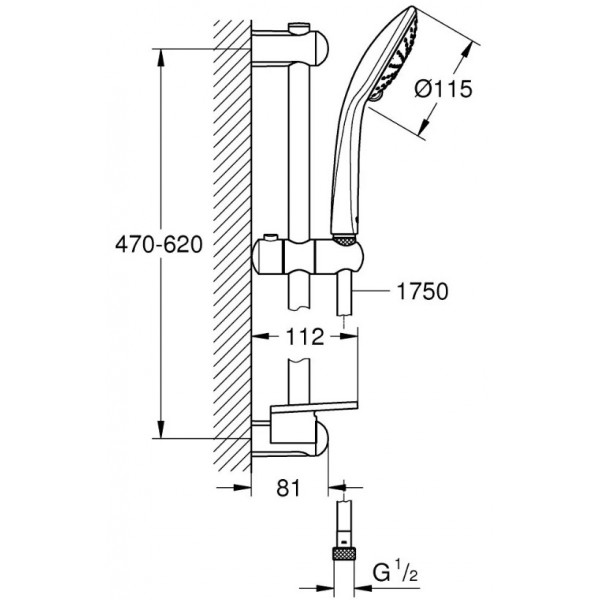Set de dus cu bara EUPHORIA 110 DUO 27242001 Grohe - Img 2