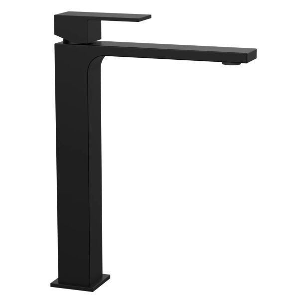 Set lavoar pe blat Anahita Elegance, alb, ceramica, 50 x 39 x 13 cm, baterie inalta negru Cube - Img 5