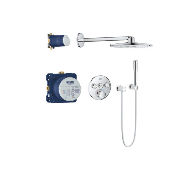 Sistem dus GROHTHERM SMARTCONTROL RAINSHOWER 310 SmartActive rotund thermostatic incastrat 34705000 Grohe - Img 2