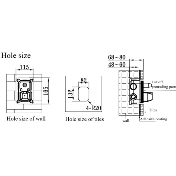 Sistem dus ingropat Slimmer Himark, 2 functii, negru mat - Img 2