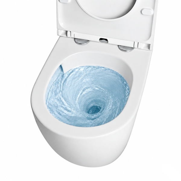 Vas WC stativ Beauty Anahita, alb, Tornado, evacuare orizontala, 63 x 38,5 x 81,5 cm, rezervor si capac WC soft close incluse - Img 2