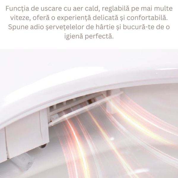 Vas WC stativ Smart, alb, multifunctional, cu bideu incorporat, Rimless, capac Soft Close, Anahita - Img 3