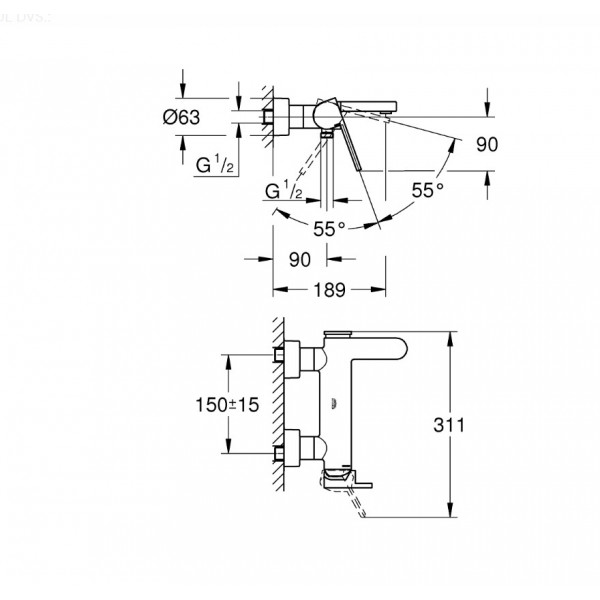 Baterie cada-dus Plus 33553003 Grohe - Img 2