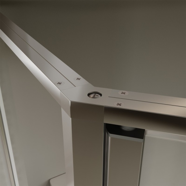 Cabina de dus semirotunda Recall cu usi batante, profil crom, sticla 6 mm, 80 × 80 cm – Anahita - Img 4