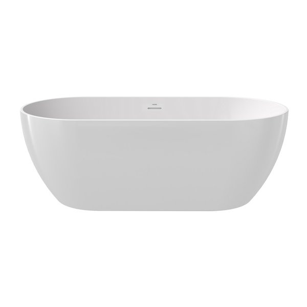 Cada freestanding ovala, alba din acril, Freedom O XC00100020, 169x80 cm, Ravak - Img 2