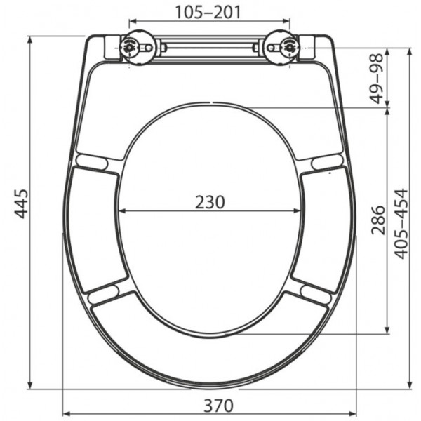 Capac WC universal cu soft close alb Alcadrain A604 - Img 2