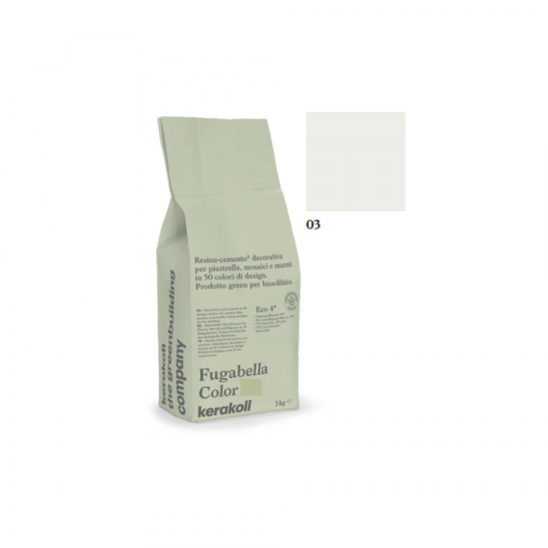 Chit de rosturi gresie/faianta ALB 03 3kg FUGABELLA COLOR KERAKOLL