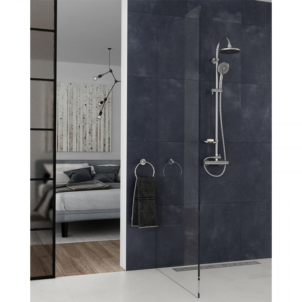 Coloana dus Trinity dus fix para de dus si baterie termostatata crom Ferro - Img 2