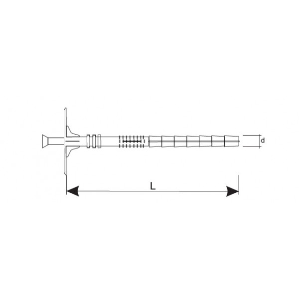 Dibluri fixare termoizolatie polistiren 10x140mm 250buc/cutie Arthur - Img 2