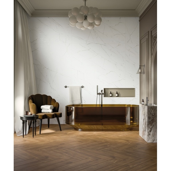 Gresie Calmness White Polished 59.7x119.7cm Cerrad - Img 2