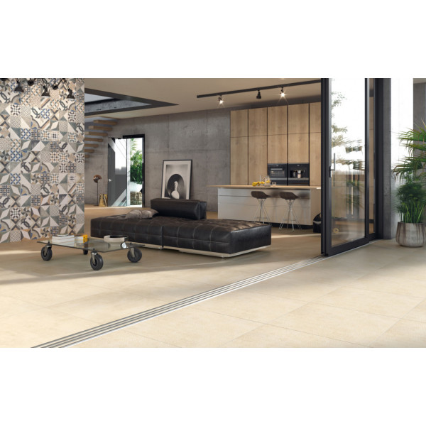 Gresie GRAPHIS BEIGE NAT rectificata, interior-exterior, baie, maro, portelanata 30X60cm 0112707 Monocibec - Img 2