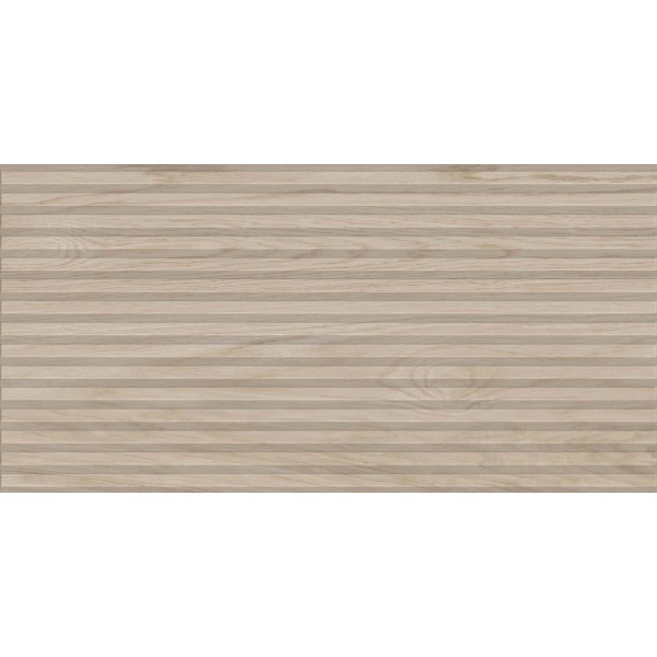Gresie Tillia Structure Beige 3518, tip lemn riflat, portelanat, rectificat, interior - exterior, maro deschis 60x120cm KAI - Img 2