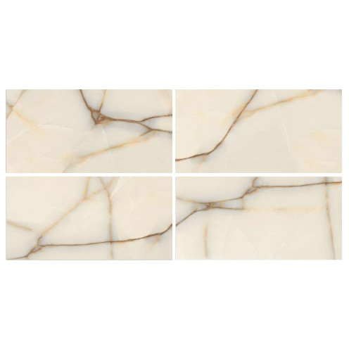 Gresie Zed Onyx Beige , tip onyx, portelanata, rectificata, interior-exterior, crem lucioas 60X120 India - Img 2