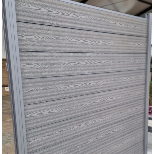 Panou gard WPC cu stalpi Bill Fence gri inchis 1800x1830mm - Img 5