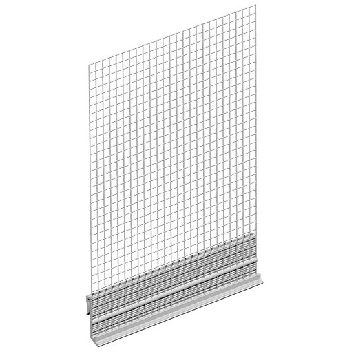 Picurator din PVC pentru profilul de soclu cu plasa 2.5ml Profigips - Img 2