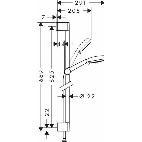 Set baterii cada LOGIS 70 HAN7107-7140-2653240 Hansgrohe - Img 3