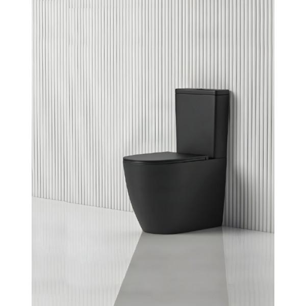 Set vas wc + capac Verdi Rimles negru mat S02010103PN