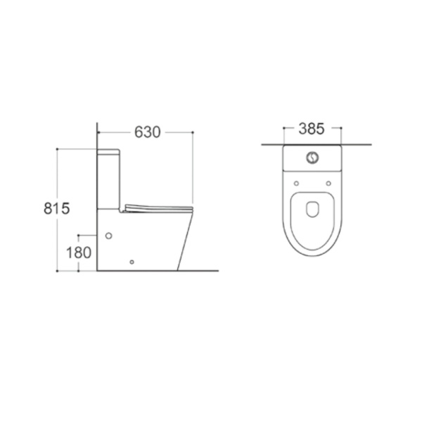 Vas WC BTW Rimless cu rezervor si capac Soft Close, gri mat, Beauty, Anahita - Img 2
