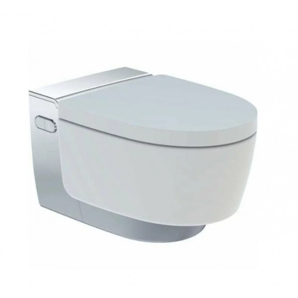 WC suspendat cu capac inchidere lenta si bideu electric Geberit AquaClean Mera Classic - Img 5