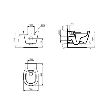 WC suspendat rimless CONNECT IDSE817401 - Img 5