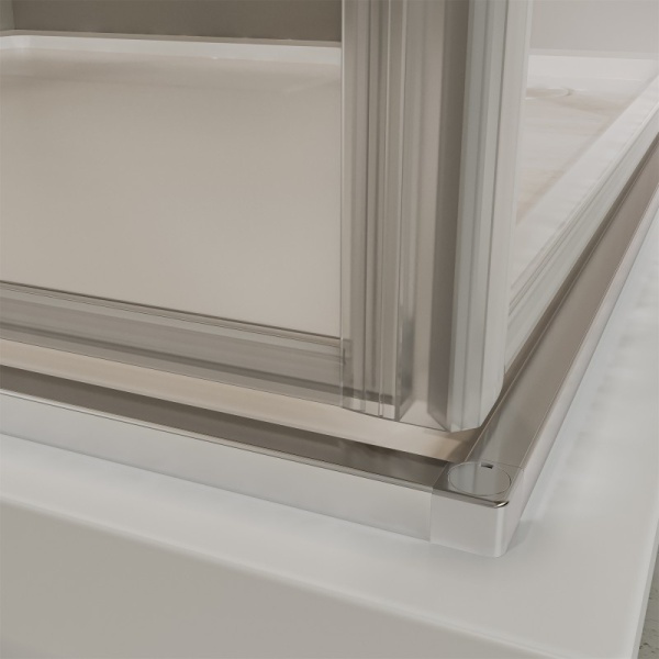 Cabina de dus semirotunda Recall cu usi batante, profil crom, sticla 6 mm, 80 × 80 cm – Anahita - Img 2