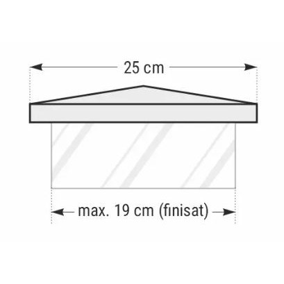 Capac stalp gard Roma smoke- 25x25x4 cm - Img 2