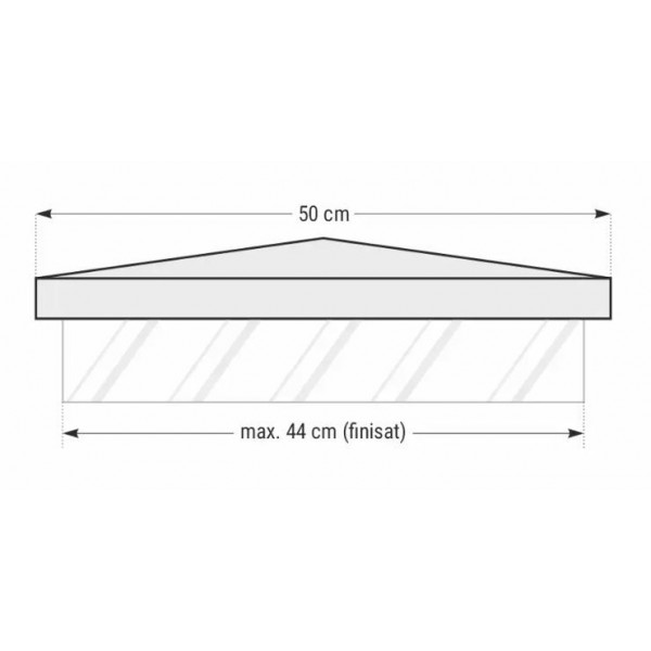 Capac stalp gard Roma smoke - 50x50x7 cm - Img 2