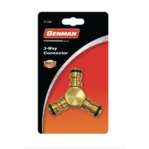 Conector 3 iesiri furtun, din alama 77039 Benman - Img 2