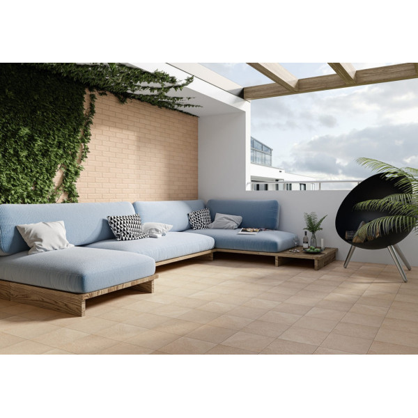 Faianta elevatie MATTONE SABIA BEIGE, interior/exterior, bej deschis mat, tip caramida 6.6X24.5cm  - Img 3