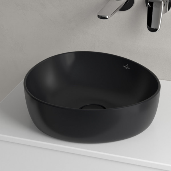 Lavoar baie pe blat Antao rotund alb din ceramica 40x39cm Villeroy&amp;Boch - Img 7