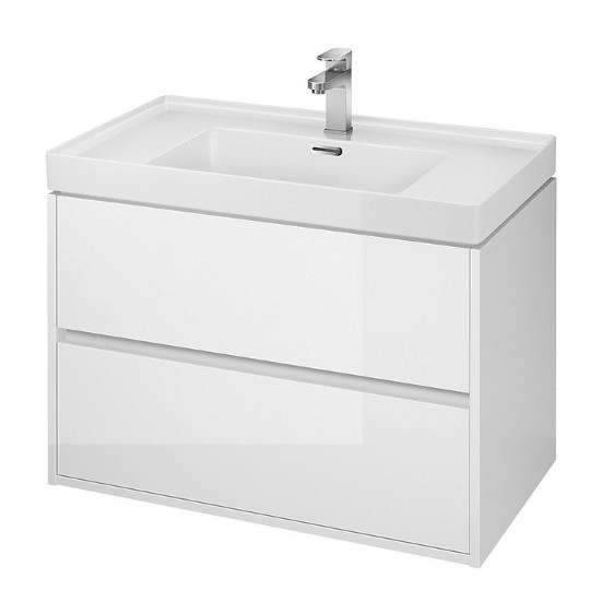 Mobilier suspendat cu doua sertare 80cm Crea Cersanit - Img 2