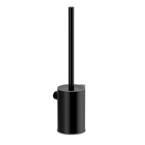 Perie wc cu suport negru Slimmer Crom