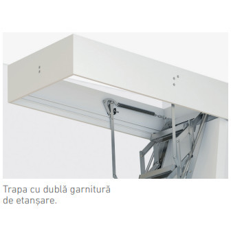 Scara de pod izolata DOLLE CLICK FIX 76 VARIO (scara metalica) - izolatie 7cm