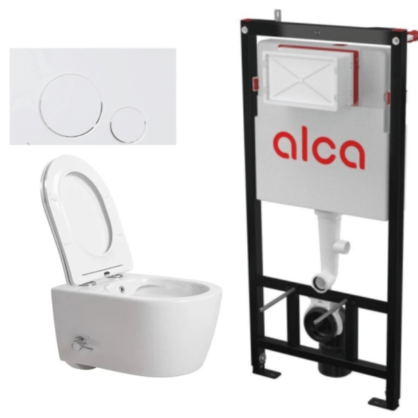 Set vas WC cu functie de bideu Art cu rezervor incastrat si clapeta M670 Anahita