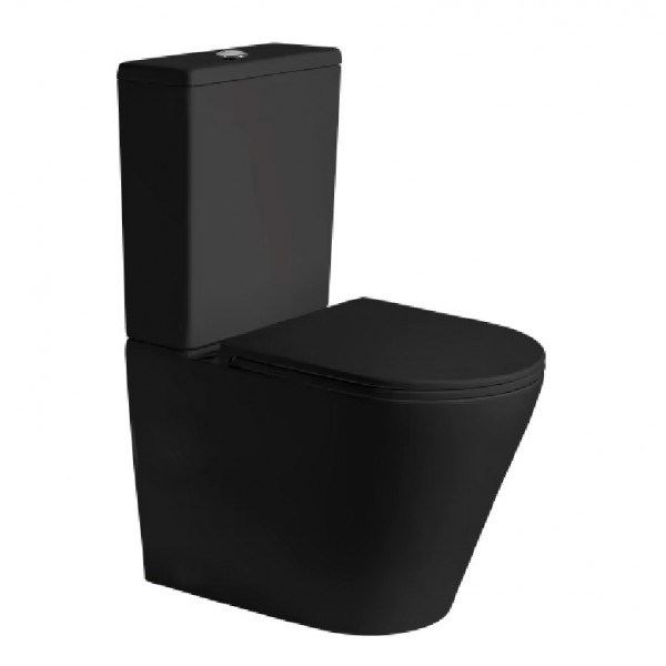 Vas wc cu rezervor si capac Verdi Rimles negru mat S02010103PN - Img 2